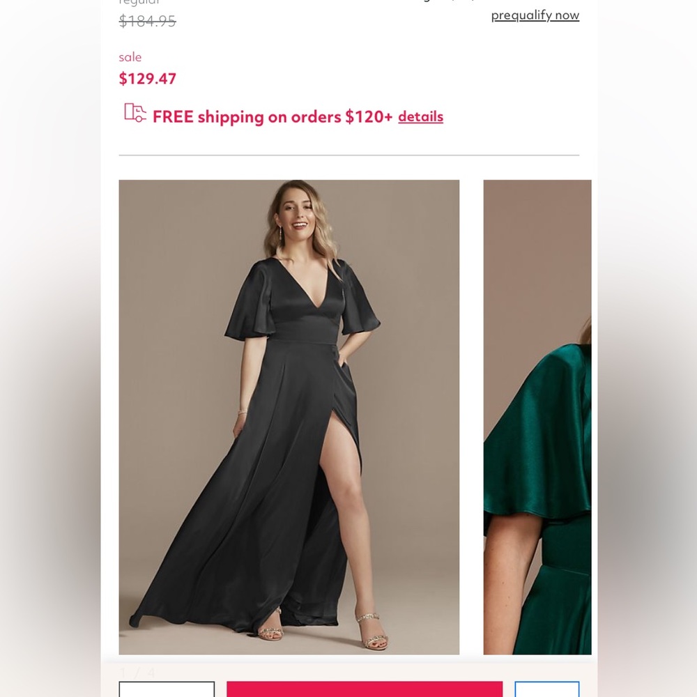 david’s bridal black satin maxi dress galina signature